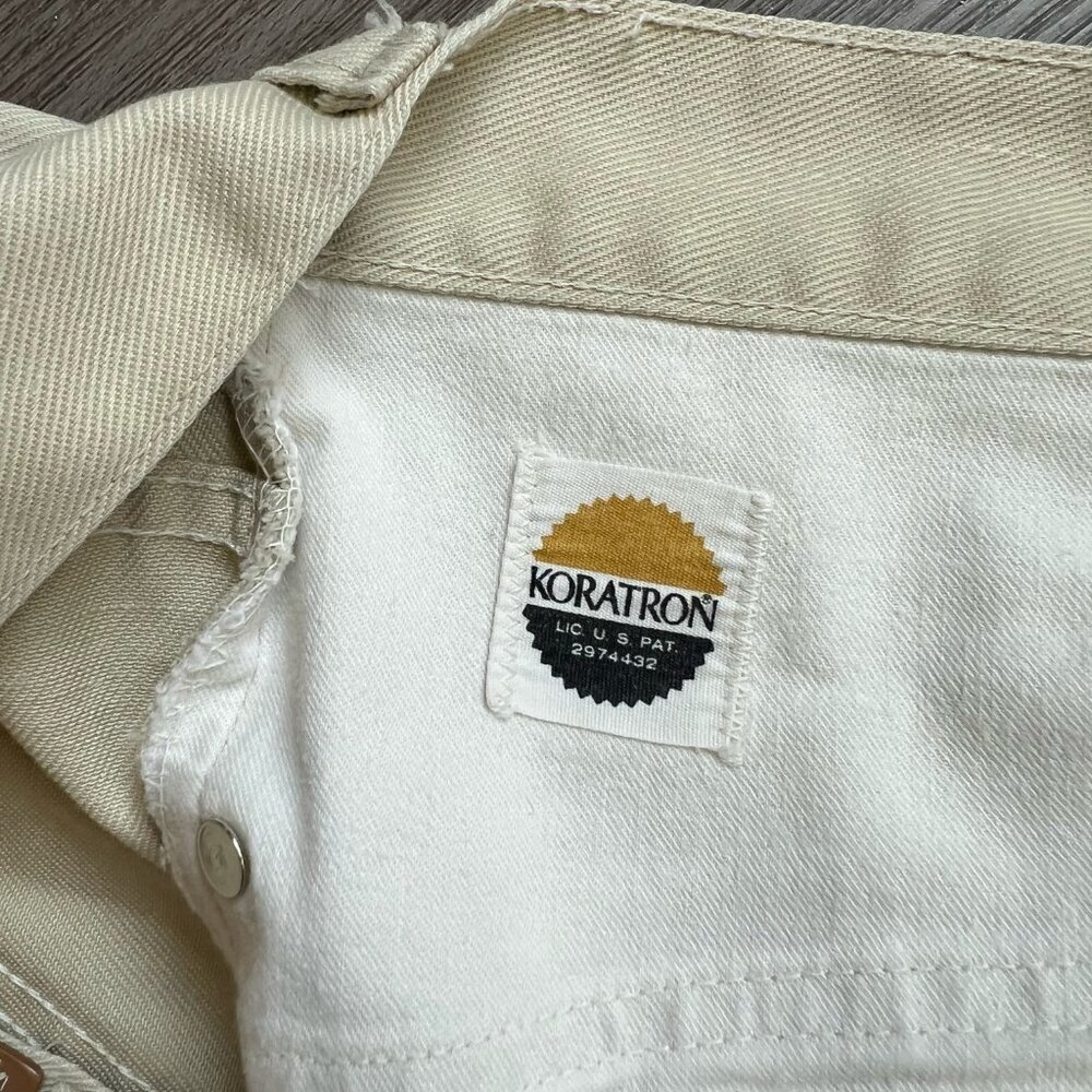 AS IS Vtg 70s Penney’s Ranchcraft Western Jeans Khaki Straight Leg Pants 35X28 - Picture 4 of 10